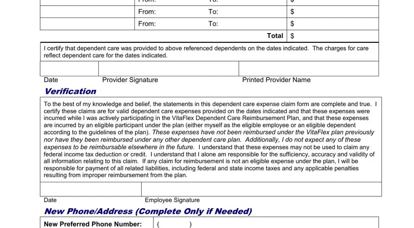 stage 2 to completing vita flex forms