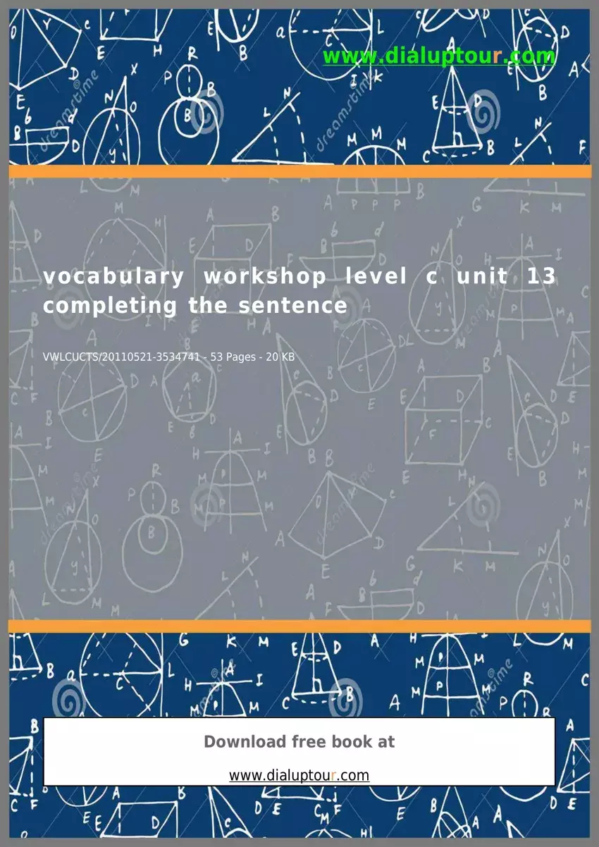 Vocabulary Workshop Level C first page preview