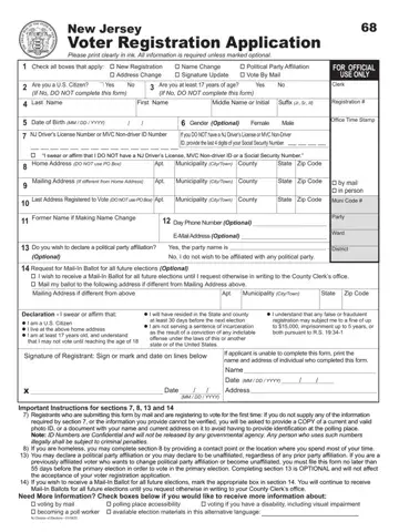 Voter Registration Nj Form Preview