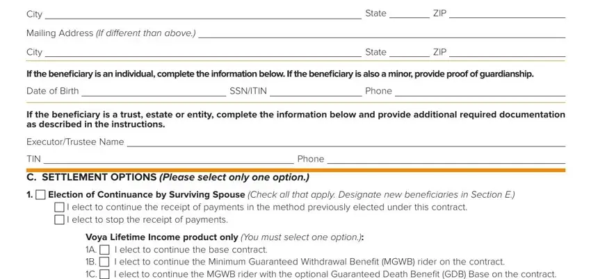 part 2 to completing voya claim forms