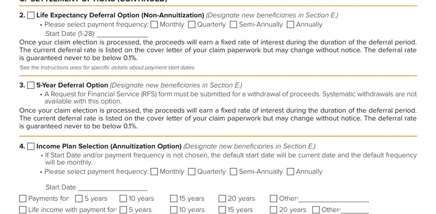 part 4 to entering details in voya claim forms