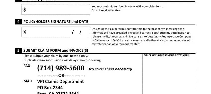 step 2 to filling out print nationwide pet insurance claim form