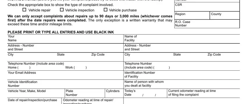 part 1 to filling in dmv vs35 form