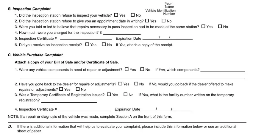 step 4 to filling out dmv vs35 form