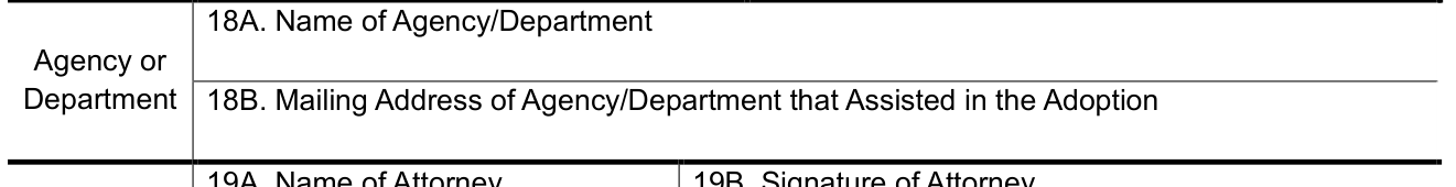 Form VS 44 example filled out, agency or Department