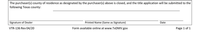 Filling in texas county of issuance step 2