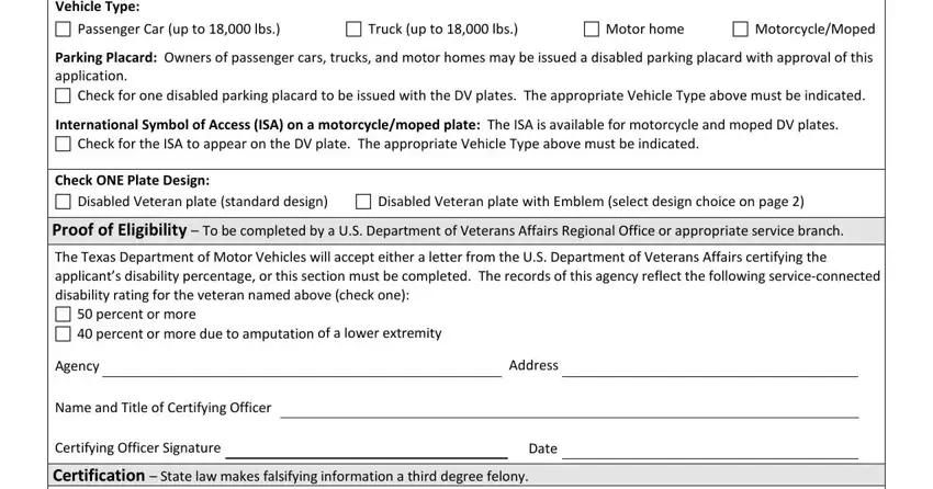 Filling in form vtr 615 stage 2