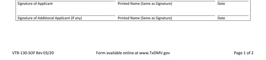 stage 3 to entering details in texas vtr 130