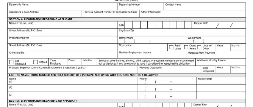 filling in volkswagen credit application pdf stage 1