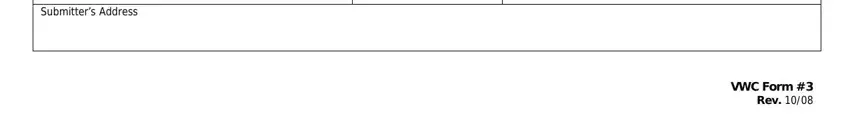 Filling out va wc form 3 stage 3