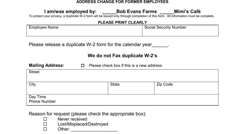 entering details in how to praint your w2 from bob evans part 1