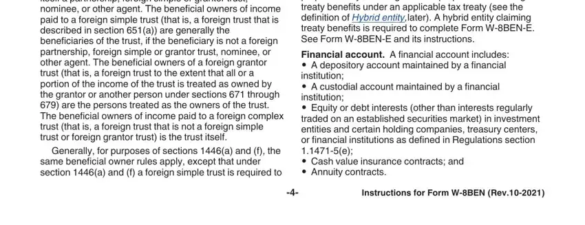 stage 5 to entering details in w8ben irs