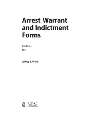 Warrant Of Arrest Blank Form Preview