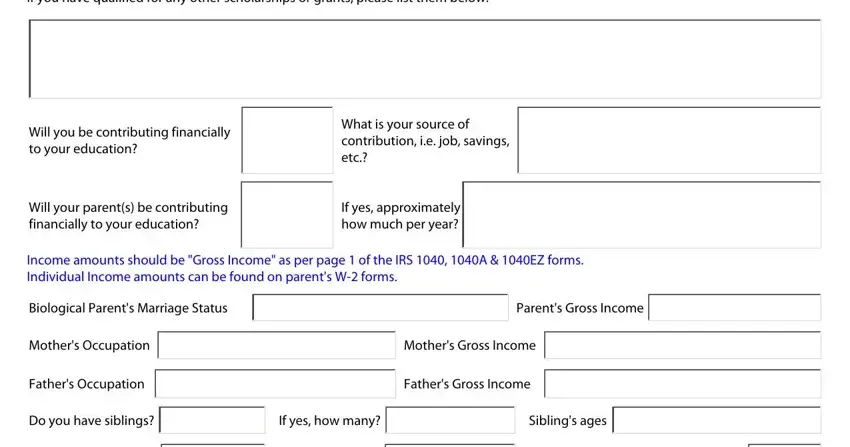 Filling out warren velda wilson step 3