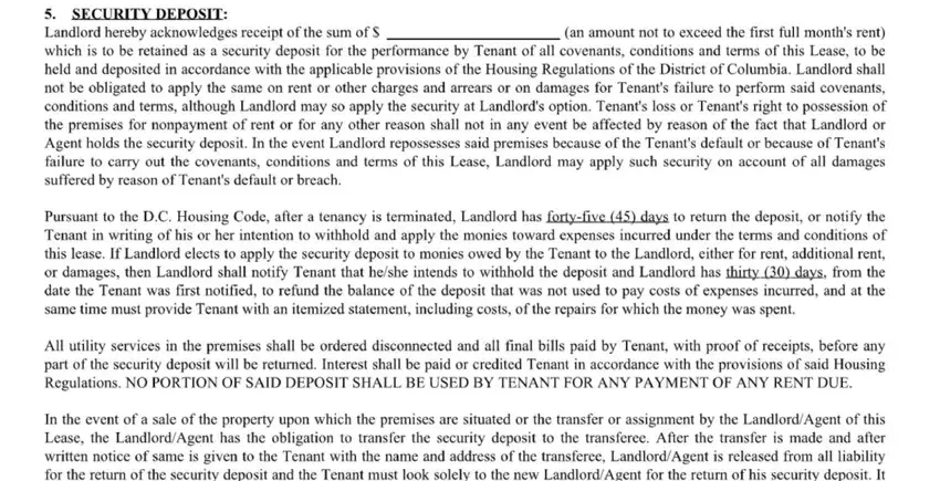 Completing dc form lease stage 3