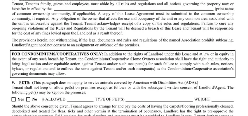 Entering details in dc form lease part 5