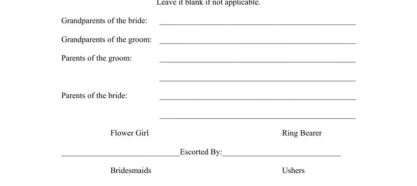 part 1 to completing bridal party list printable