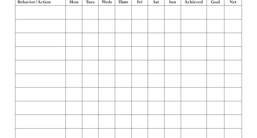 portion of blanks in weekly register printable