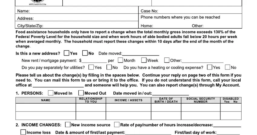 completing nevada welfare change report form stage 1