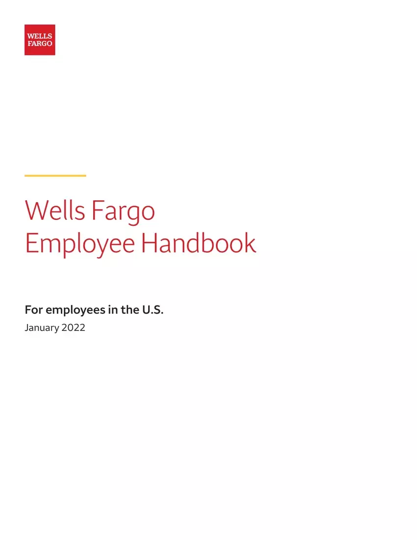 Wells Fargo Letter Head first page preview