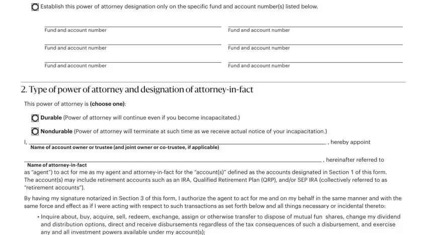 Entering details in wells fargo mortgage power of attorney form stage 2