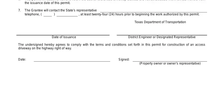 step 2 to filling out txdot form 1058
