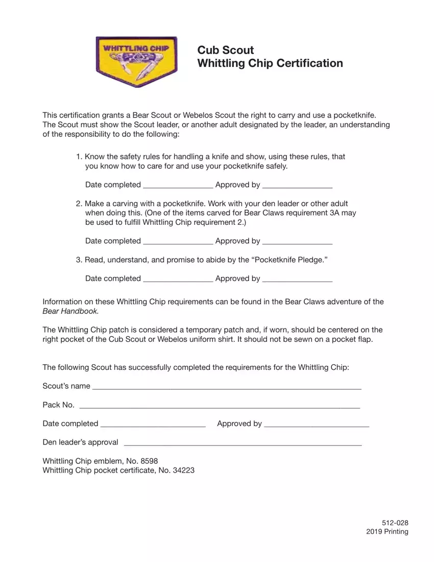 Whittling Chip Card Printable Fill Out Printable PDF Forms Online
