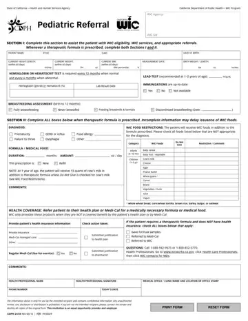 Wic Referral Form Preview