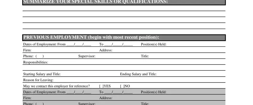 Entering details in wingstop application print out stage 4