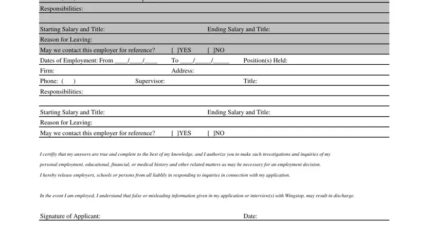 stage 5 to finishing wingstop application print out