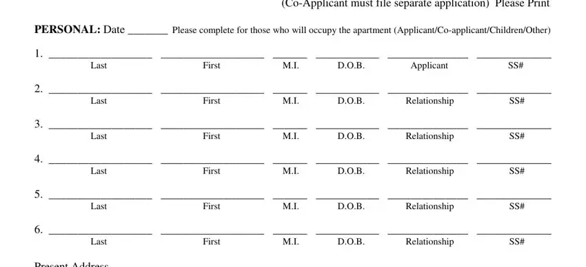 filling out winn application online step 1