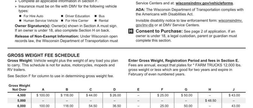 BusRental, GrossWeight, and NotOver in mv1 form wisconsin dmv