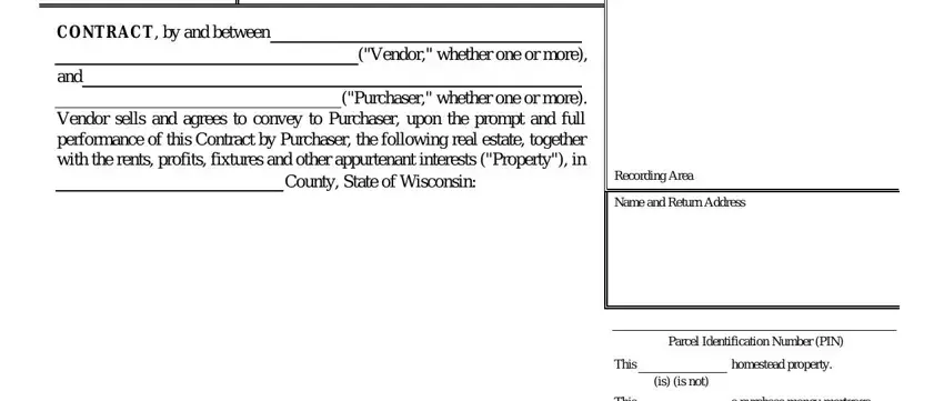 land contract wi empty fields to consider