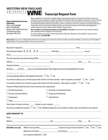 Wne Transcript Request Form Preview