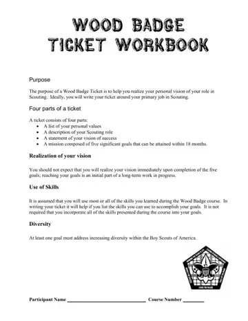 Woodbadge Ticket Form Preview
