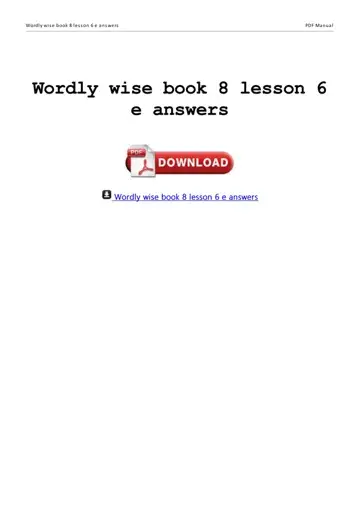 Wordly Wise Book Form Preview