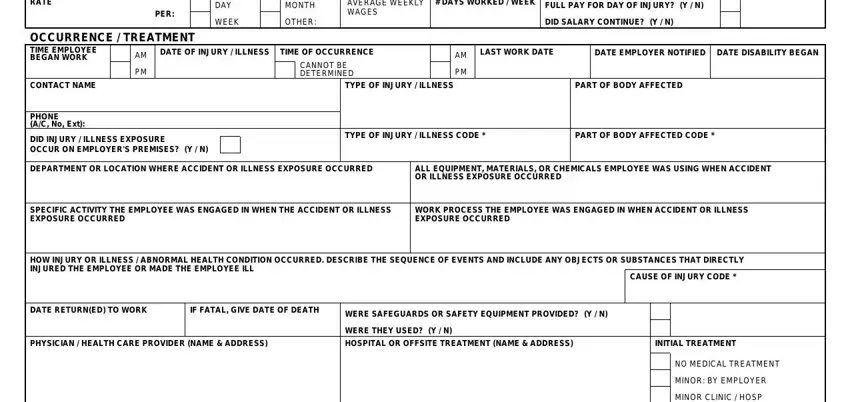 Completing form workers compensation injury report part 2