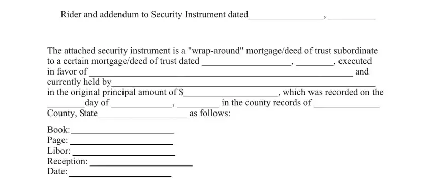 completing wrap mortgage form step 1