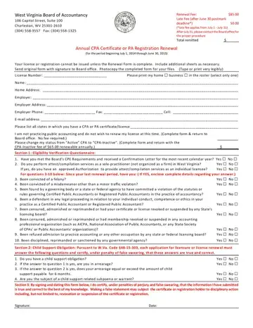 Wv Cpa Renewal Form Preview