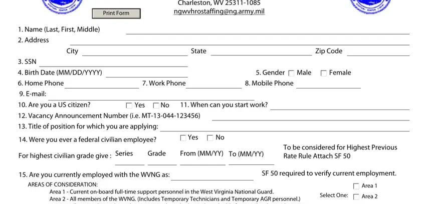 example of gaps in wv hro form 300