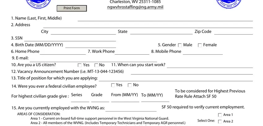 example of gaps in hro 300 form