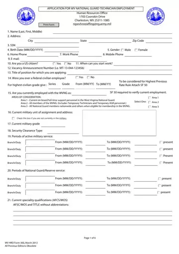Wv Guard Hro Form 300 Preview