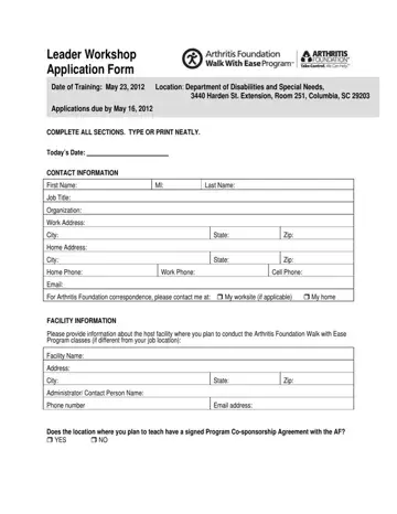 Wwe Application Form Preview