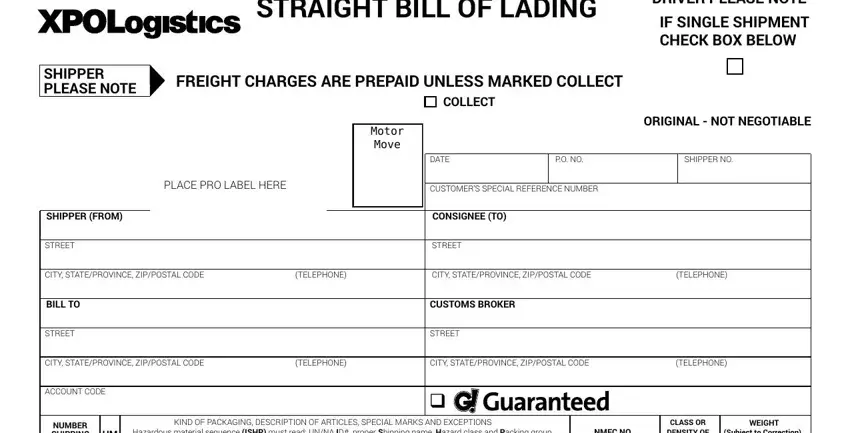 Xpo Logistics Bill Of Lading ≡ Fill Out Printable Pdf Forms Online 6573