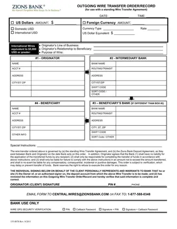 Zions Bank Routing Number Form Preview