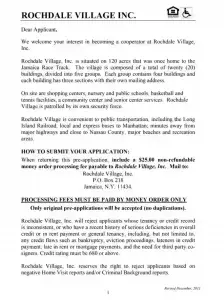 Rochdale Village Application Preview