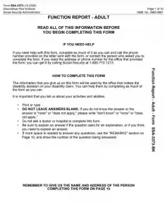 SSA Form SSA-3373-BK Preview