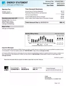 Utility Bill Template Preview