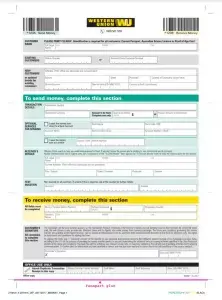 Western Union Form Preview