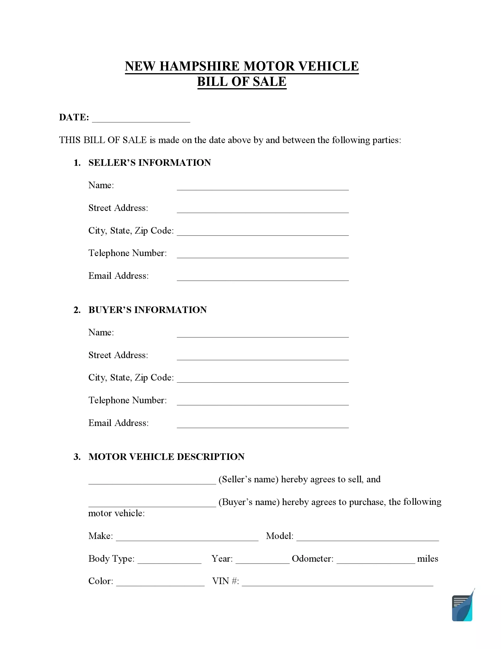 New-Hampshire-motor-vehicle-bill-of-sale-template